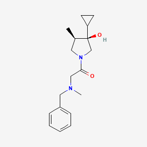 molecular formula C18H26N2O2 B5631794 (3R*,4R*)-1-(N-benzyl-N-methylglycyl)-3-cyclopropyl-4-methyl-3-pyrrolidinol 