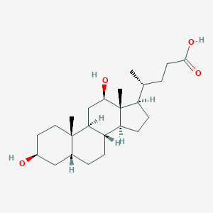 molecular formula C24H40O4 B056318 3b,12b-Dihydroxy-5b-cholanoic acid CAS No. 84848-09-9