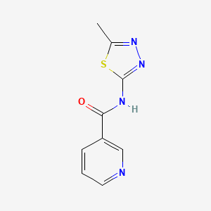 molecular formula C9H8N4OS B5631800 N-(5-methyl-1,3,4-thiadiazol-2-yl)nicotinamide 