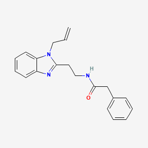 molecular formula C20H21N3O B5631808 N-[2-(1-allyl-1H-benzimidazol-2-yl)ethyl]-2-phenylacetamide 