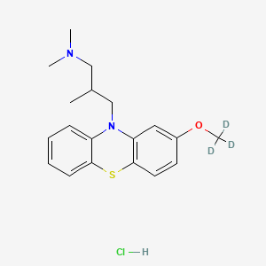 molecular formula C19H25ClN2OS B563181 rac Methotrimeprazine-d3 Hydrochloride CAS No. 1216745-60-6