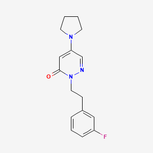 2-[2-(3-fluorophenyl)ethyl]-5-pyrrolidin-1-ylpyridazin-3(2H)-one