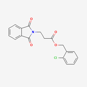 molecular formula C18H14ClNO4 B5631893 2-chlorobenzyl 3-(1,3-dioxo-1,3-dihydro-2H-isoindol-2-yl)propanoate 