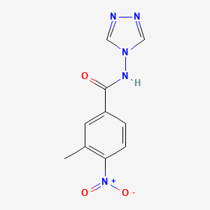 molecular formula C10H9N5O3 B5631941 3-methyl-4-nitro-N-4H-1,2,4-triazol-4-ylbenzamide 