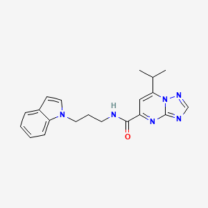 N-[3-(1H-indol-1-yl)propyl]-7-isopropyl[1,2,4]triazolo[1,5-a]pyrimidine-5-carboxamide