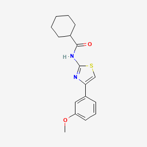 molecular formula C17H20N2O2S B5632002 N-[4-(3-methoxyphenyl)-1,3-thiazol-2-yl]cyclohexanecarboxamide 