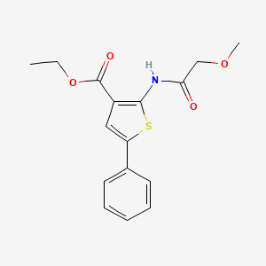 molecular formula C16H17NO4S B5632010 ethyl 2-[(methoxyacetyl)amino]-5-phenyl-3-thiophenecarboxylate 