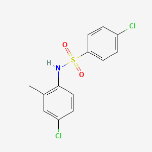 molecular formula C13H11Cl2NO2S B5632018 4-chloro-N-(4-chloro-2-methylphenyl)benzenesulfonamide 