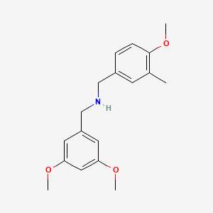 molecular formula C18H23NO3 B5632021 (3,5-dimethoxybenzyl)(4-methoxy-3-methylbenzyl)amine CAS No. 355382-12-6