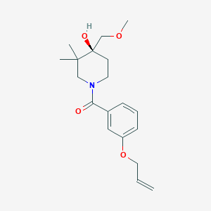 molecular formula C19H27NO4 B5632023 (4S)-1-[3-(allyloxy)benzoyl]-4-(methoxymethyl)-3,3-dimethyl-4-piperidinol 