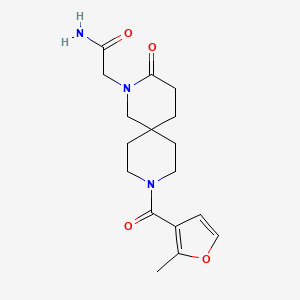 molecular formula C17H23N3O4 B5632035 2-[9-(2-methyl-3-furoyl)-3-oxo-2,9-diazaspiro[5.5]undec-2-yl]acetamide 