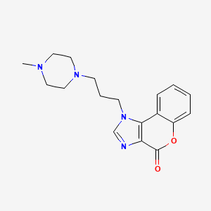 molecular formula C18H22N4O2 B5632038 1-[3-(4-methyl-1-piperazinyl)propyl]chromeno[3,4-d]imidazol-4(1H)-one 