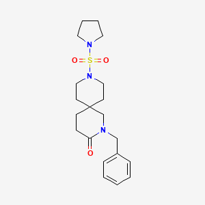 molecular formula C20H29N3O3S B5632042 2-benzyl-9-(pyrrolidin-1-ylsulfonyl)-2,9-diazaspiro[5.5]undecan-3-one 