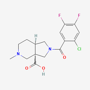(3aS*,7aR*)-2-(2-chloro-4,5-difluorobenzoyl)-5-methyloctahydro-3aH-pyrrolo[3,4-c]pyridine-3a-carboxylic acid