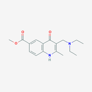 molecular formula C17H22N2O3 B5632056 methyl 3-[(diethylamino)methyl]-4-hydroxy-2-methyl-6-quinolinecarboxylate 