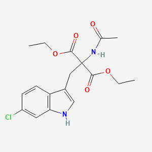 molecular formula C18H21ClN2O5 B563206 二乙基（6-氯-2-吲哚基甲基）乙酰氨基丙二酸酯 CAS No. 50517-09-4