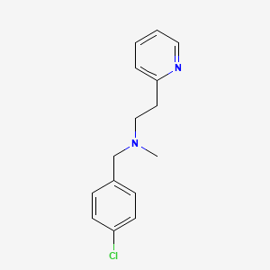 molecular formula C15H17ClN2 B5632073 (4-chlorobenzyl)methyl[2-(2-pyridinyl)ethyl]amine 