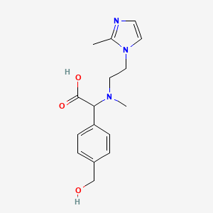 molecular formula C16H21N3O3 B5632079 [4-(hydroxymethyl)phenyl]{methyl[2-(2-methyl-1H-imidazol-1-yl)ethyl]amino}acetic acid 
