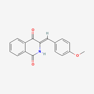 molecular formula C17H13NO3 B5632106 3-(4-methoxybenzylidene)-2,3-dihydro-1,4-isoquinolinedione 