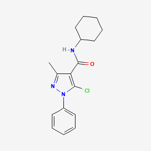 molecular formula C17H20ClN3O B5632114 5-氯-N-环己基-3-甲基-1-苯基-1H-吡唑-4-甲酰胺 