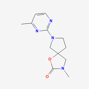 molecular formula C12H16N4O2 B5632133 3-methyl-7-(4-methylpyrimidin-2-yl)-1-oxa-3,7-diazaspiro[4.4]nonan-2-one 