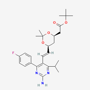 molecular formula C27H36FN3O4 B563216 Tert-butyl-7-[4-(4-fluorophenyl)-6-isopropyl-2-aminopyrimidin-5-YL]-(3R,5S)-isopropylidene-(E)-6-heptenoate CAS No. 1448436-04-1
