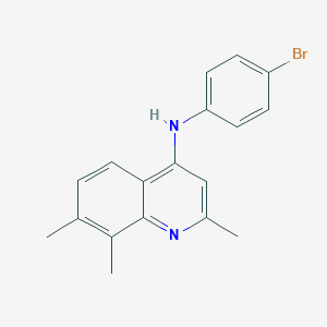 molecular formula C18H17BrN2 B5632176 N-(4-bromophenyl)-2,7,8-trimethyl-4-quinolinamine 