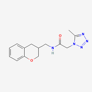 molecular formula C14H17N5O2 B5632209 N-(3,4-dihydro-2H-chromen-3-ylmethyl)-2-(5-methyl-1H-tetrazol-1-yl)acetamide 