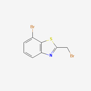 molecular formula C8H5Br2NS B563222 Benzothiazole, 7-bromo-2-(bromomethyl)- CAS No. 110704-15-9