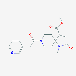 molecular formula C17H21N3O4 B5632227 1-methyl-2-oxo-8-(3-pyridinylacetyl)-1,8-diazaspiro[4.5]decane-4-carboxylic acid 