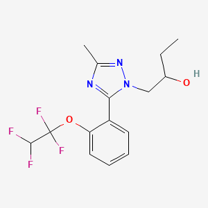 molecular formula C15H17F4N3O2 B5632230 1-{3-methyl-5-[2-(1,1,2,2-tetrafluoroethoxy)phenyl]-1H-1,2,4-triazol-1-yl}butan-2-ol 
