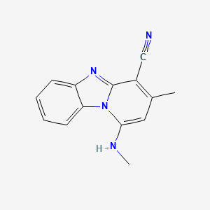 molecular formula C14H12N4 B5632252 3-methyl-1-(methylamino)pyrido[1,2-a]benzimidazole-4-carbonitrile CAS No. 5878-08-0