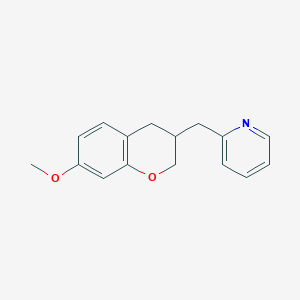 molecular formula C16H17NO2 B5632267 2-[(7-methoxy-3,4-dihydro-2H-chromen-3-yl)methyl]pyridine 
