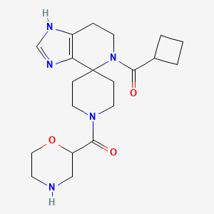 molecular formula C20H29N5O3 B5632276 5-(cyclobutylcarbonyl)-1'-(2-morpholinylcarbonyl)-1,5,6,7-tetrahydrospiro[imidazo[4,5-c]pyridine-4,4'-piperidine] dihydrochloride 