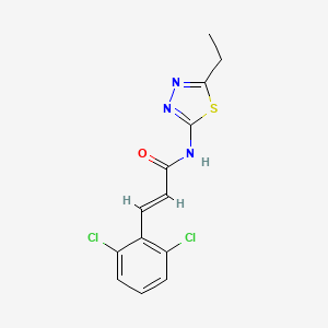 molecular formula C13H11Cl2N3OS B5632305 3-(2,6-dichlorophenyl)-N-(5-ethyl-1,3,4-thiadiazol-2-yl)acrylamide 