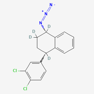 molecular formula C16H13Cl2N3 B563231 cis-(1S,4S)-1-Azido-4-(3,4-dichlorophenyl)-1,2,3,4-tertahydro-naphthalene-d4 CAS No. 1217836-22-0