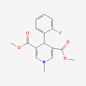 molecular formula C16H16FNO4 B5632339 dimethyl 4-(2-fluorophenyl)-1-methyl-1,4-dihydro-3,5-pyridinedicarboxylate 