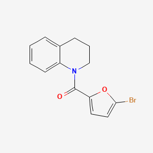 molecular formula C14H12BrNO2 B5632346 1-(5-bromo-2-furoyl)-1,2,3,4-tetrahydroquinoline 