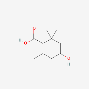 molecular formula C10H16O3 B563235 4-Hydroxy-2,6,6-trimethyl-1-cyclohexenecarboxylic acid CAS No. 62218-55-7