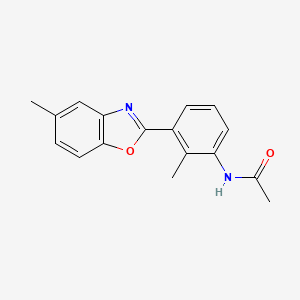 N-[2-methyl-3-(5-methyl-1,3-benzoxazol-2-yl)phenyl]acetamide