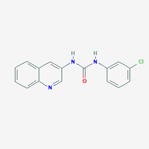 molecular formula C16H12ClN3O B5632415 N-(3-chlorophenyl)-N'-3-quinolinylurea 