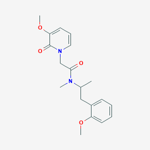molecular formula C19H24N2O4 B5632417 2-(3-methoxy-2-oxopyridin-1(2H)-yl)-N-[2-(2-methoxyphenyl)-1-methylethyl]-N-methylacetamide 