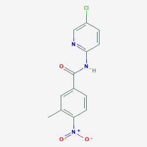 molecular formula C13H10ClN3O3 B5632420 N-(5-chloro-2-pyridinyl)-3-methyl-4-nitrobenzamide 