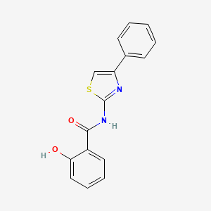 molecular formula C16H12N2O2S B5632427 2-hydroxy-N-(4-phenyl-1,3-thiazol-2-yl)benzamide 