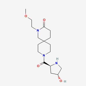 molecular formula C17H29N3O4 B5632430 9-[(4R)-4-hydroxy-L-prolyl]-2-(2-methoxyethyl)-2,9-diazaspiro[5.5]undecan-3-one hydrochloride 