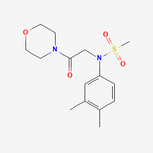 molecular formula C15H22N2O4S B5632447 N-(3,4-dimethylphenyl)-N-[2-(4-morpholinyl)-2-oxoethyl]methanesulfonamide 