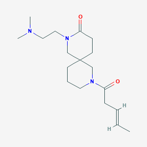 molecular formula C18H31N3O2 B5632474 2-[2-(dimethylamino)ethyl]-8-[(3E)-pent-3-enoyl]-2,8-diazaspiro[5.5]undecan-3-one 
