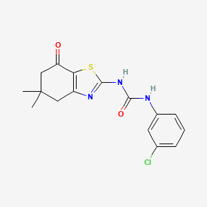 molecular formula C16H16ClN3O2S B5632495 N-(3-chlorophenyl)-N'-(5,5-dimethyl-7-oxo-4,5,6,7-tetrahydro-1,3-benzothiazol-2-yl)urea 