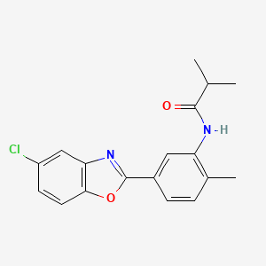 molecular formula C18H17ClN2O2 B5632510 N-[5-(5-chloro-1,3-benzoxazol-2-yl)-2-methylphenyl]-2-methylpropanamide 