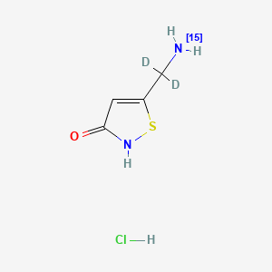 molecular formula C4H7ClN2OS B563254 Thiomuscimol-15N,d2 Hydrochloride CAS No. 1346603-53-9